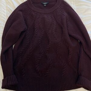 vera wang maroon knit sweater